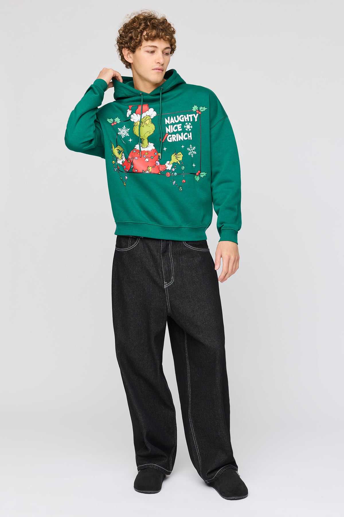Alt View 3. The Grinch Graphic Fleece Hoodie - Green