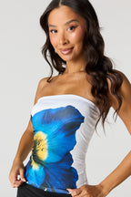 Contour Braless Flower Tube Top
