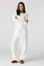 Pantalon en tricot gaufré