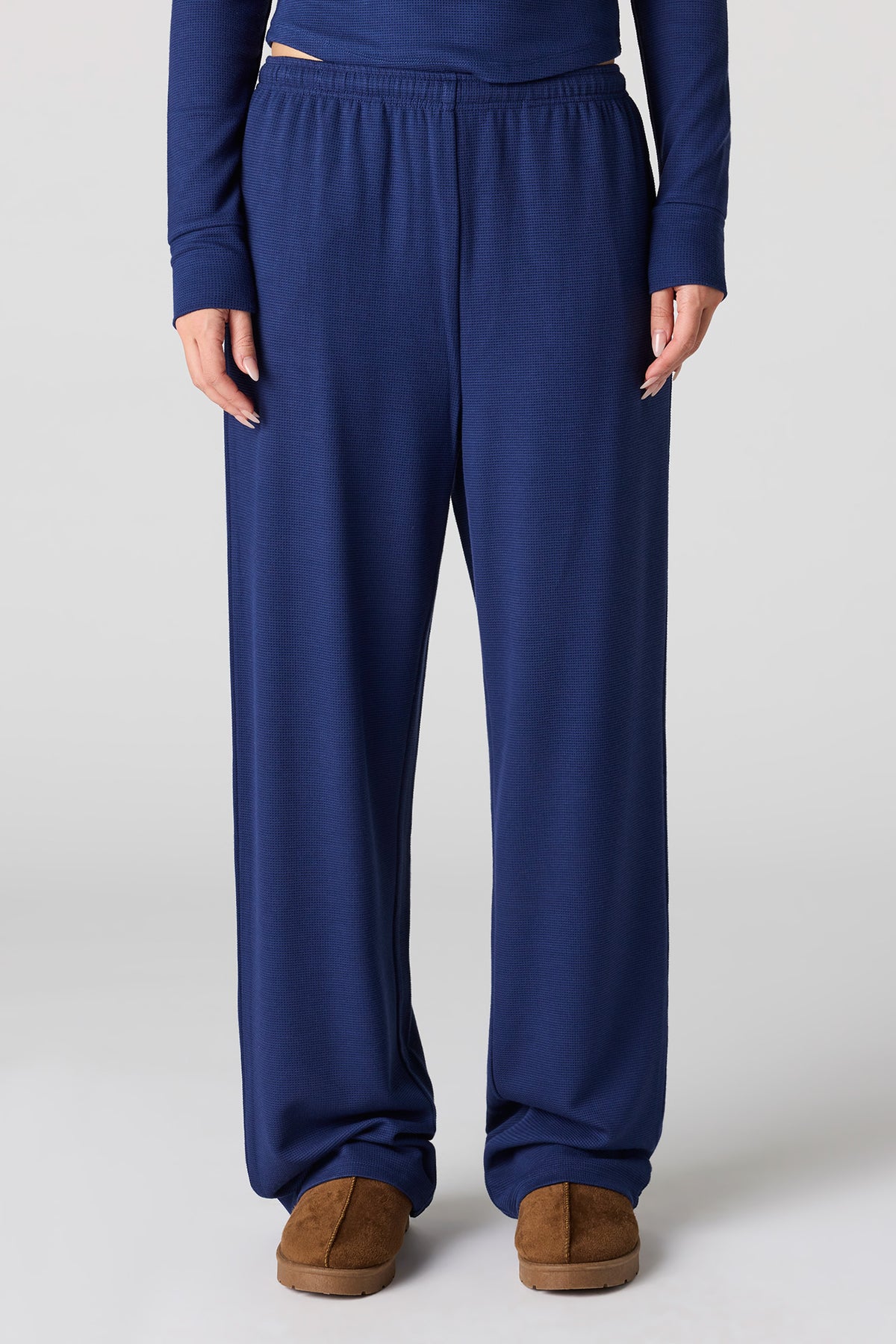 Alt View 2. Waffle Knit Pant - Dark Blue