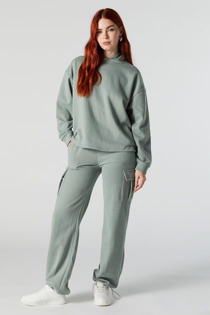 Fleece wide leg discount sweatpants