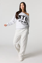 Wide Leg Fleece Sweatpant