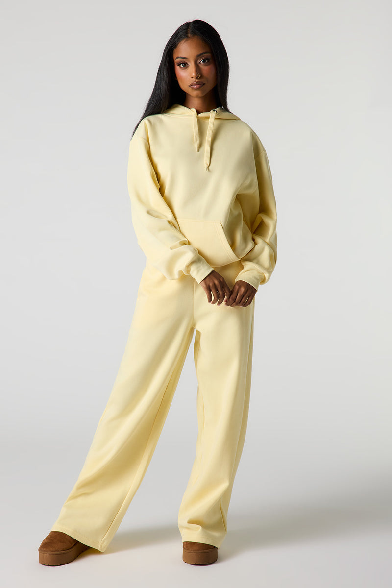 Pantalon d'entraînement à jambe large en molleton