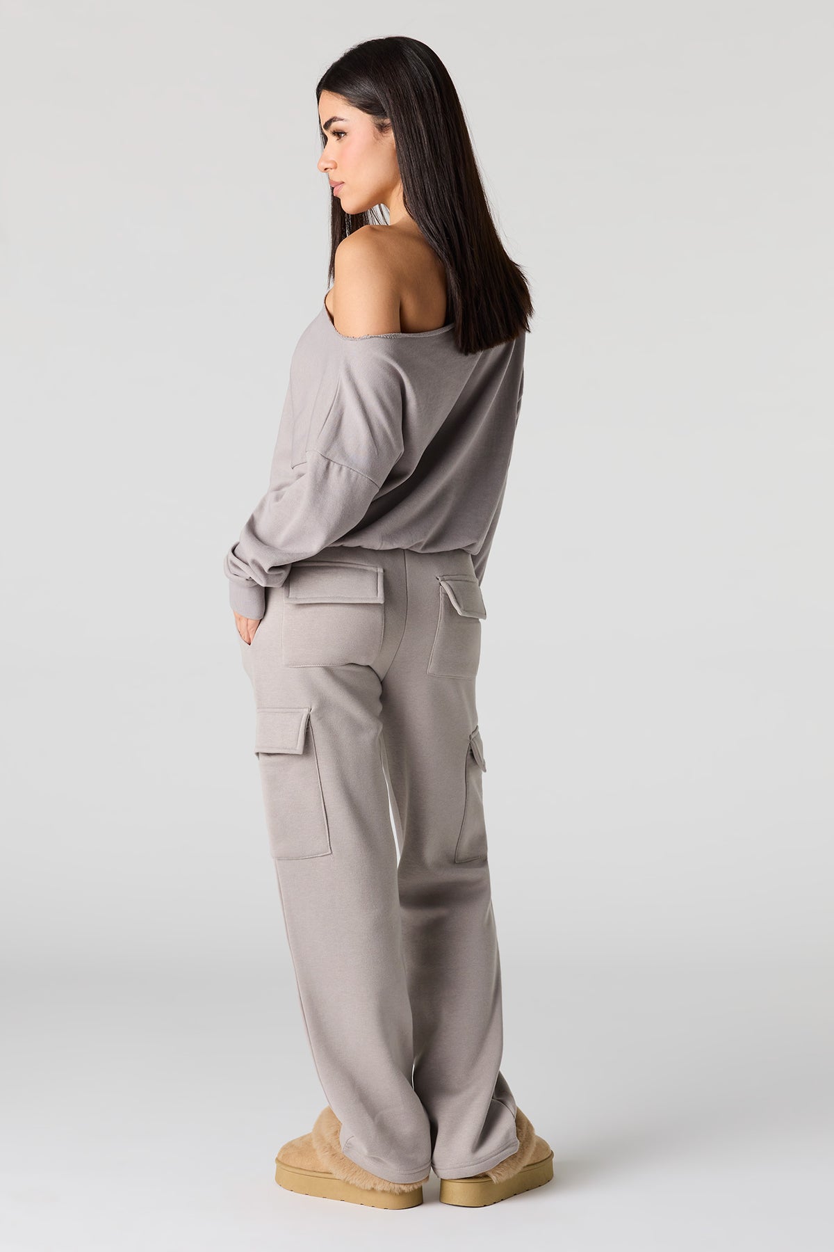 Vue alternative 3. Pantalon cargo en molleton uni