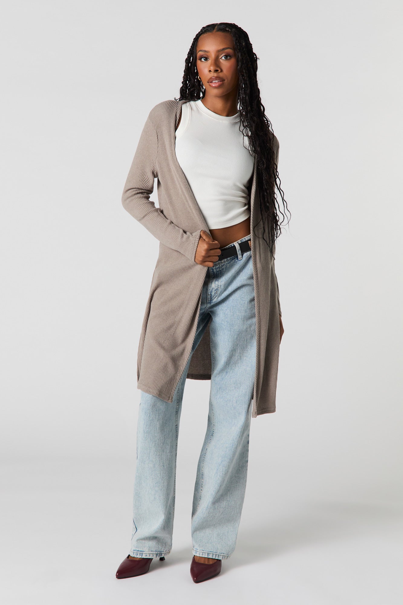 Knit Slit Cardigan – Urban Planet