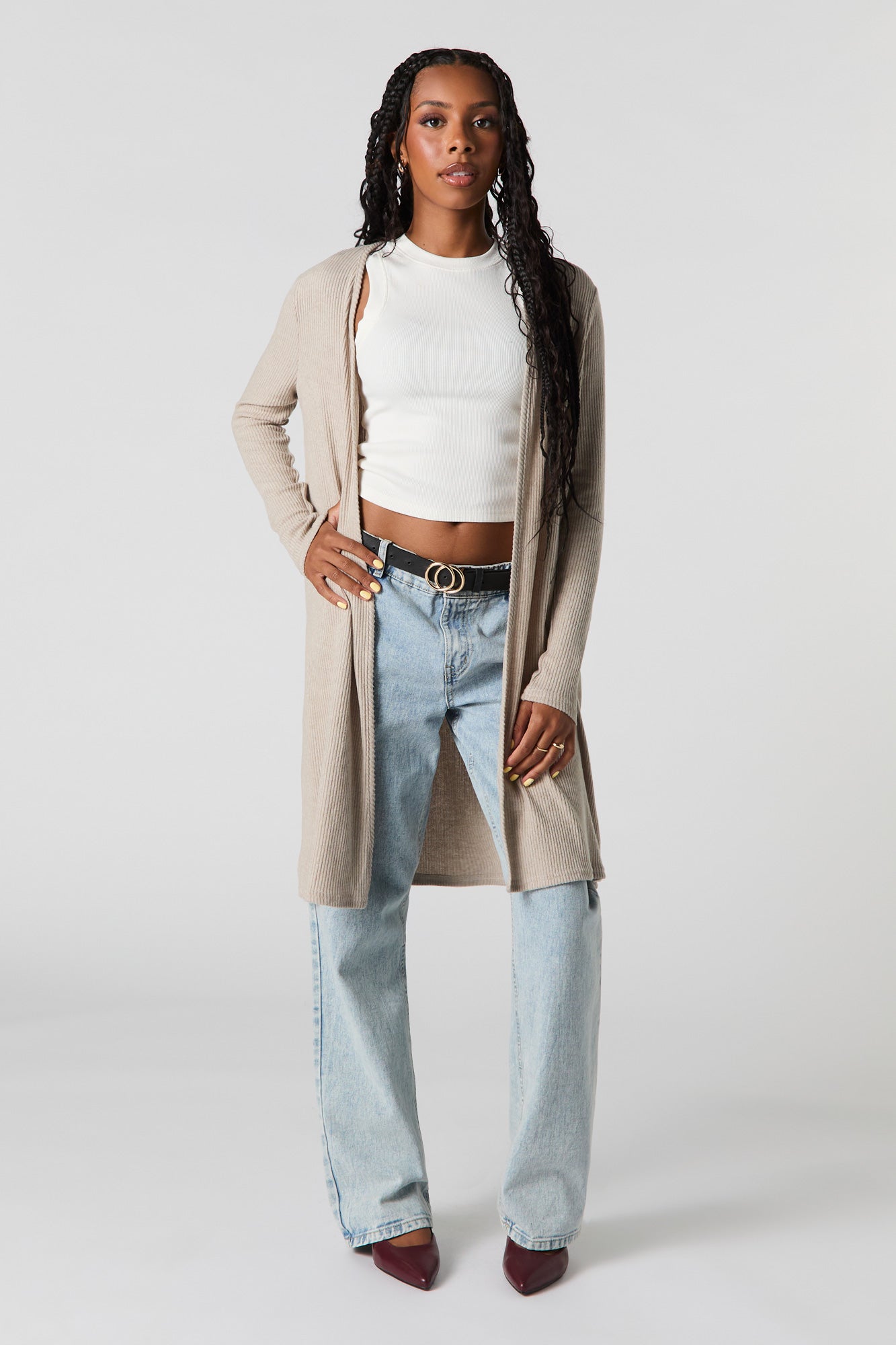 Knit Slit Cardigan – Urban Planet