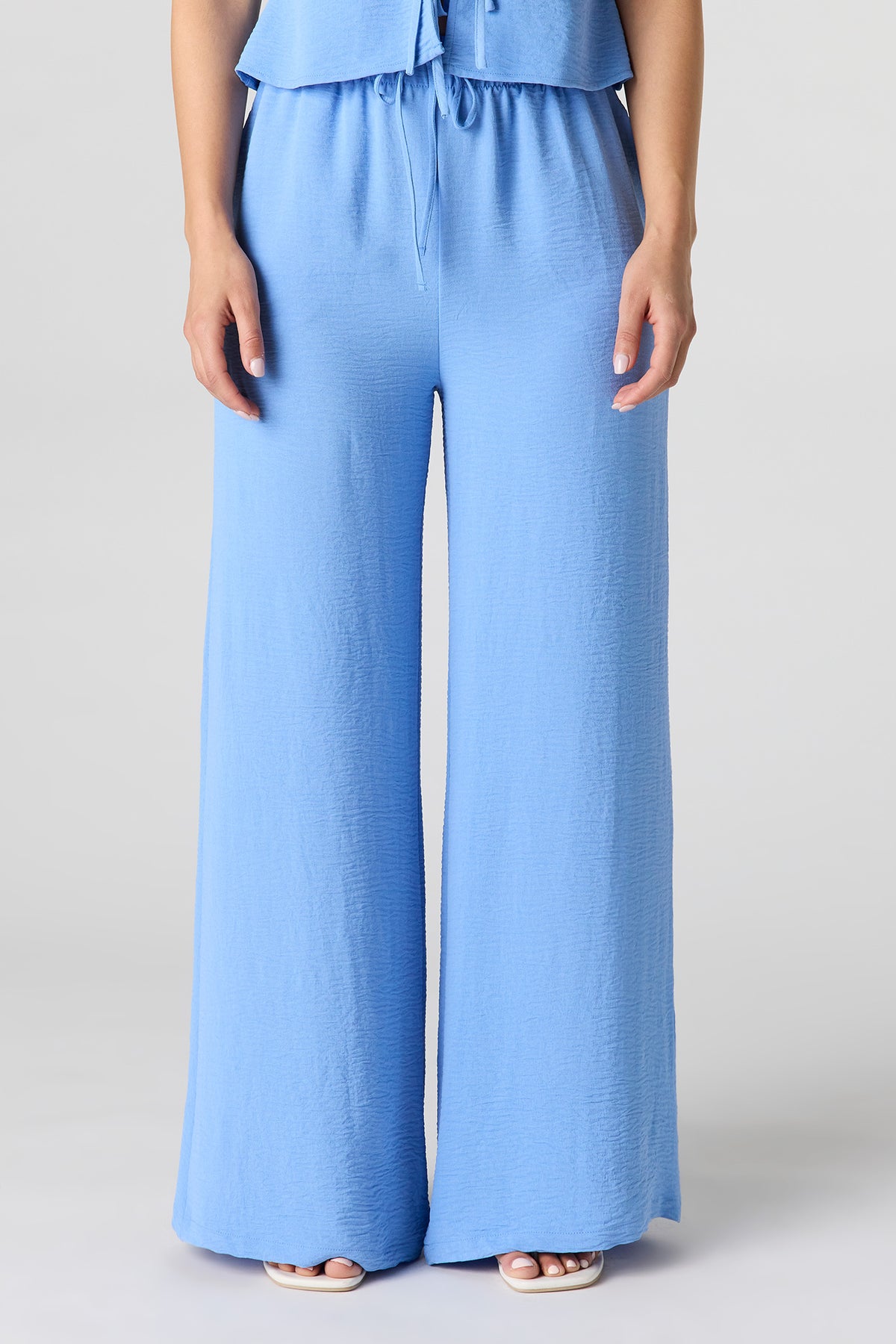 Alt View 2. Flowy Drawstring Pant - Blue