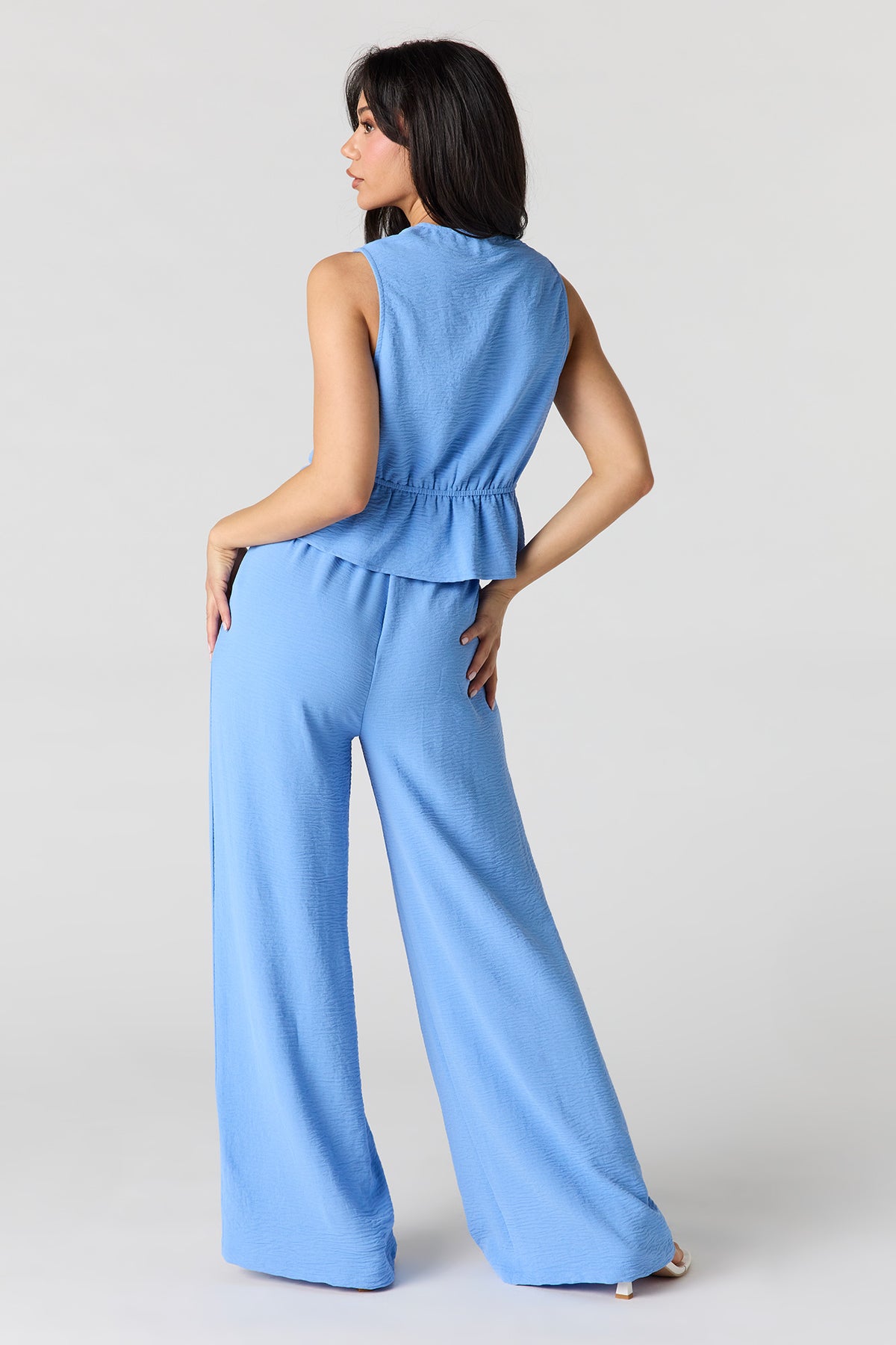 Alt View 3. Flowy Drawstring Pant - Blue