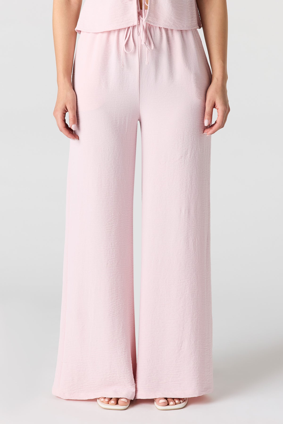 Alt View 2. Flowy Drawstring Pant - Pink