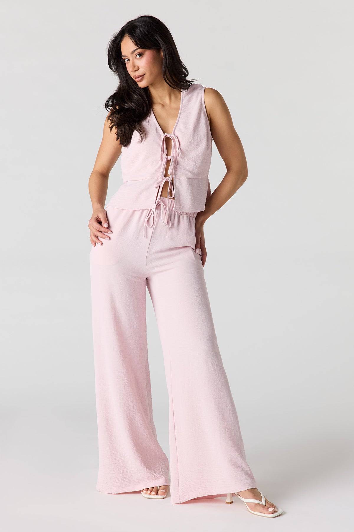 Flowy Drawstring Pant - Pink