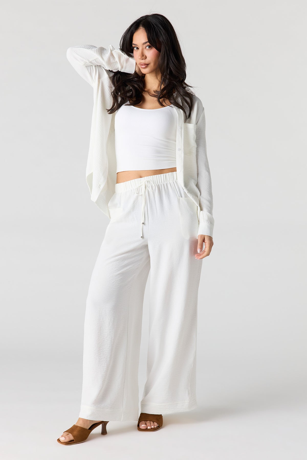 Pantalon fluide à jambe large