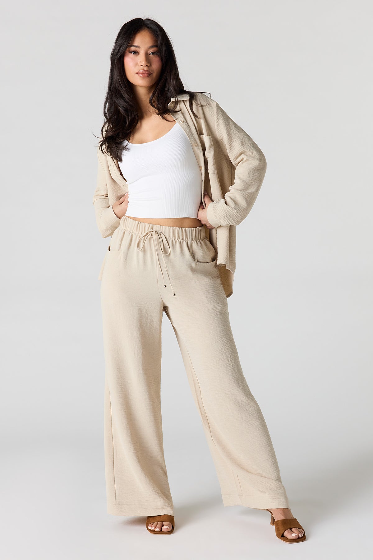 Pantalon fluide à jambe large