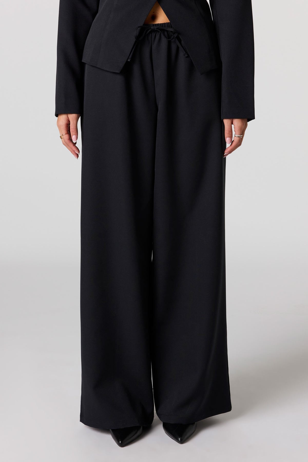 Alt View 2. Drawstring Dress Pant - Black