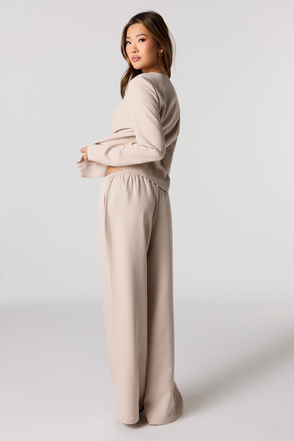 Alt View 3. Drawstring Dress Pant - Tan