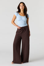 Pantalon fluide à taille coulissante