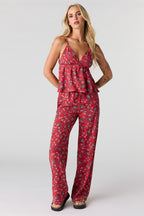 Pantalon fluide à taille coulissante