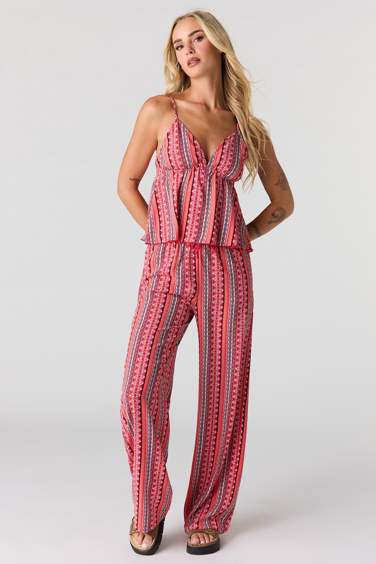 Pantalon fluide à taille coulissante
