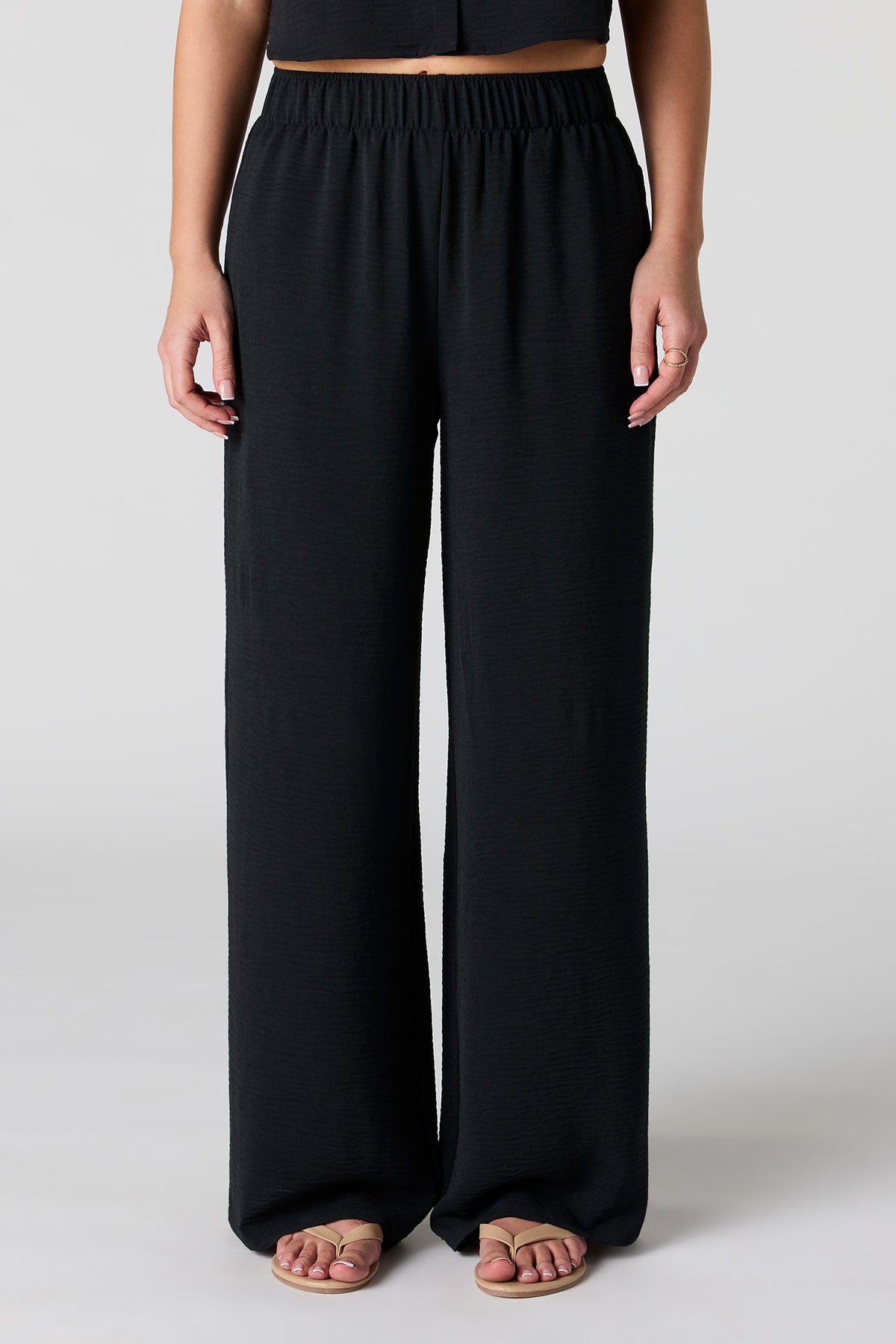 Alt View 2. Flowy  Wide Leg Pant - Black