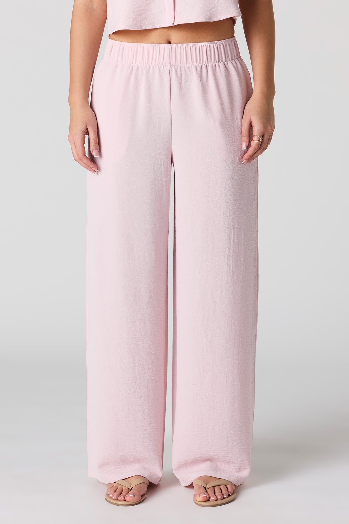 Alt View 2. Flowy  Wide Leg Pant - Pink