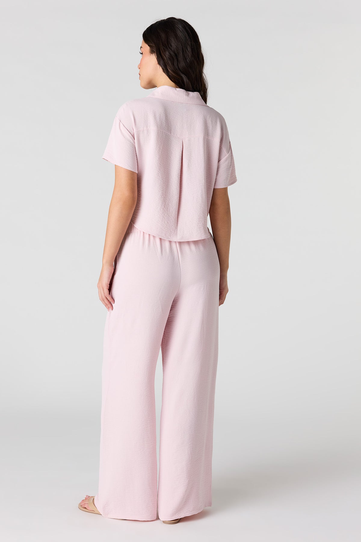 Alt View 3. Flowy  Wide Leg Pant - Pink