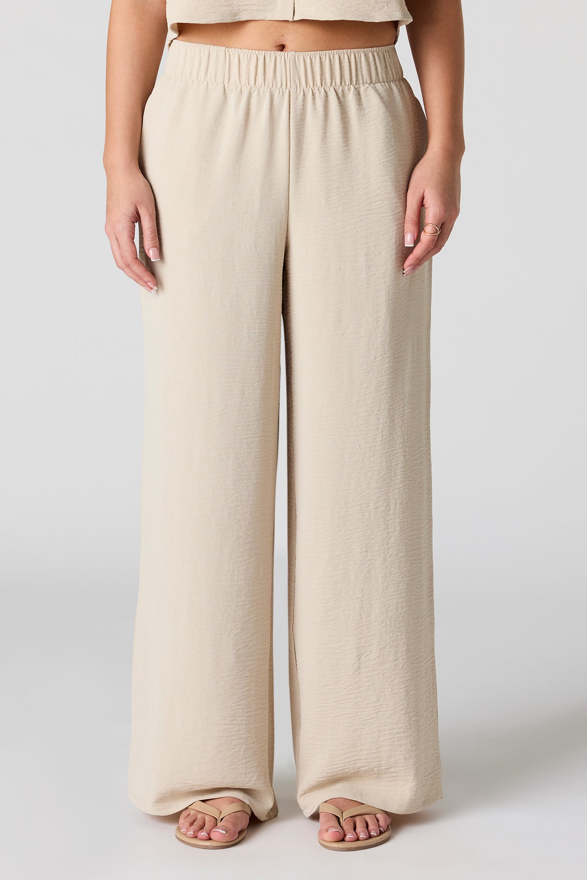 Alt View 2. Flowy  Wide Leg Pant - Taupe