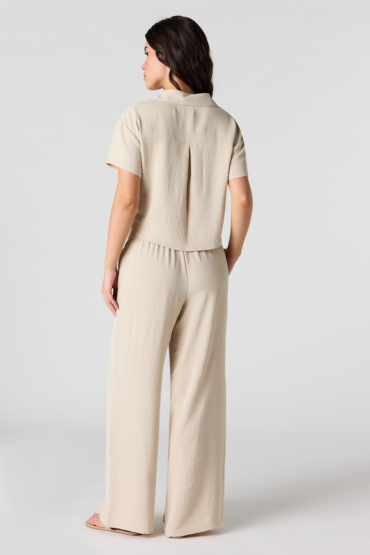 Alt View 3. Flowy  Wide Leg Pant - Taupe
