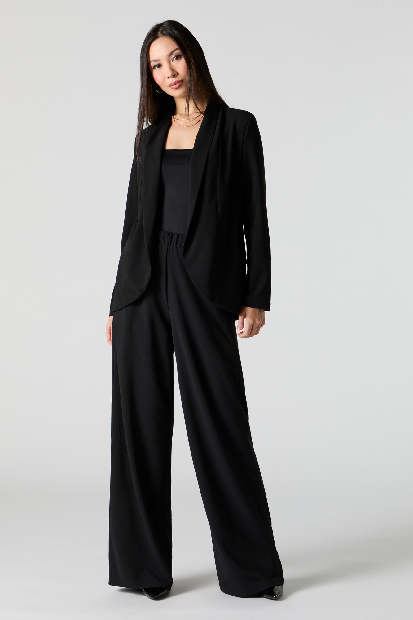 Crepe Wide Leg Dress Pant