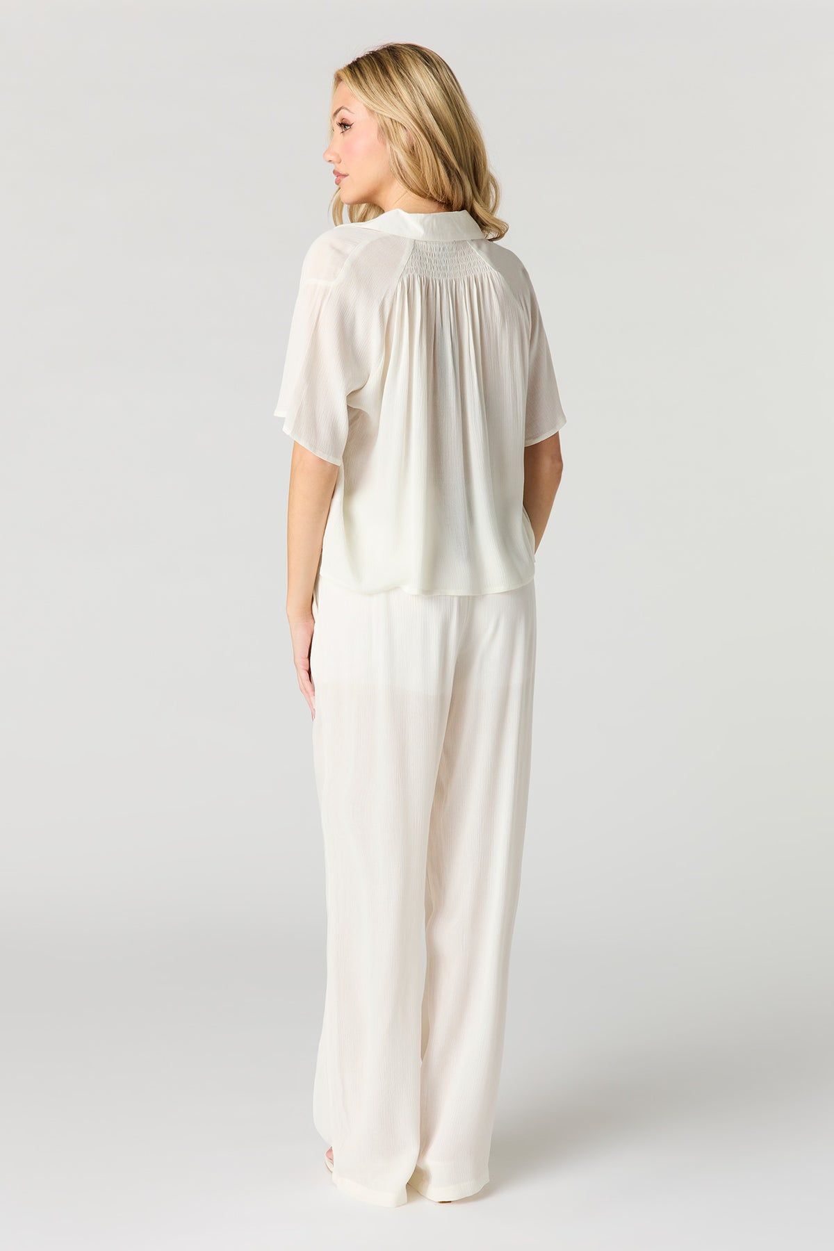 Vue alternative 3. Pantalon ample froissé à taille coulissante
