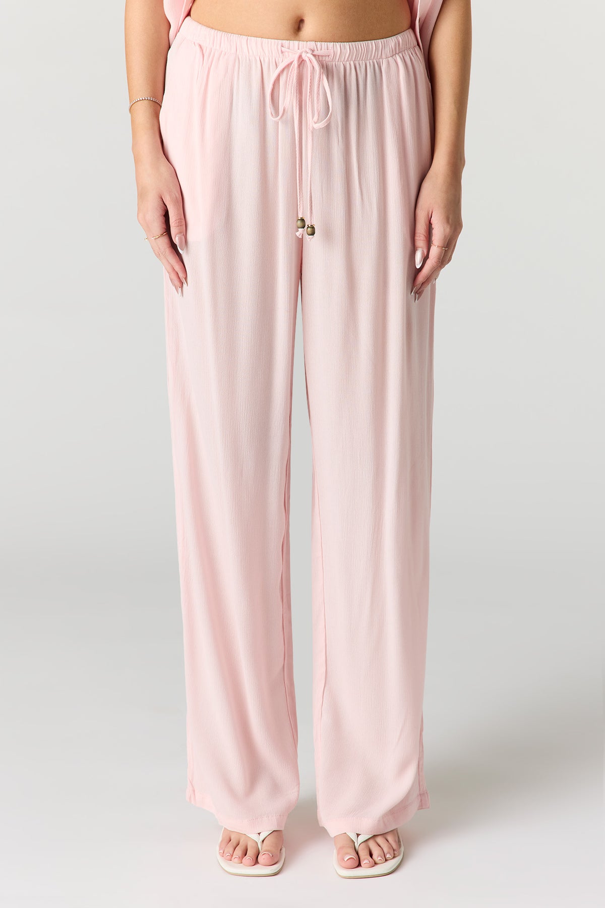 Vue alternative 2. Pantalon ample froissé à taille coulissante