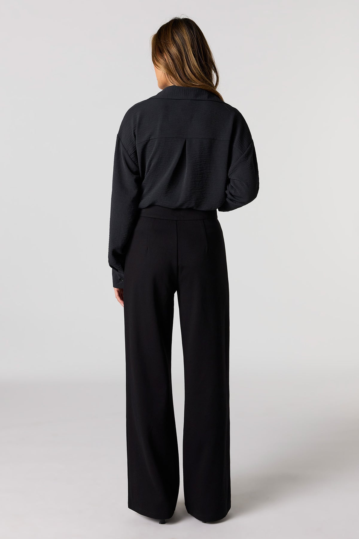 Alt View 3. Wide Leg Dress Pant - Black