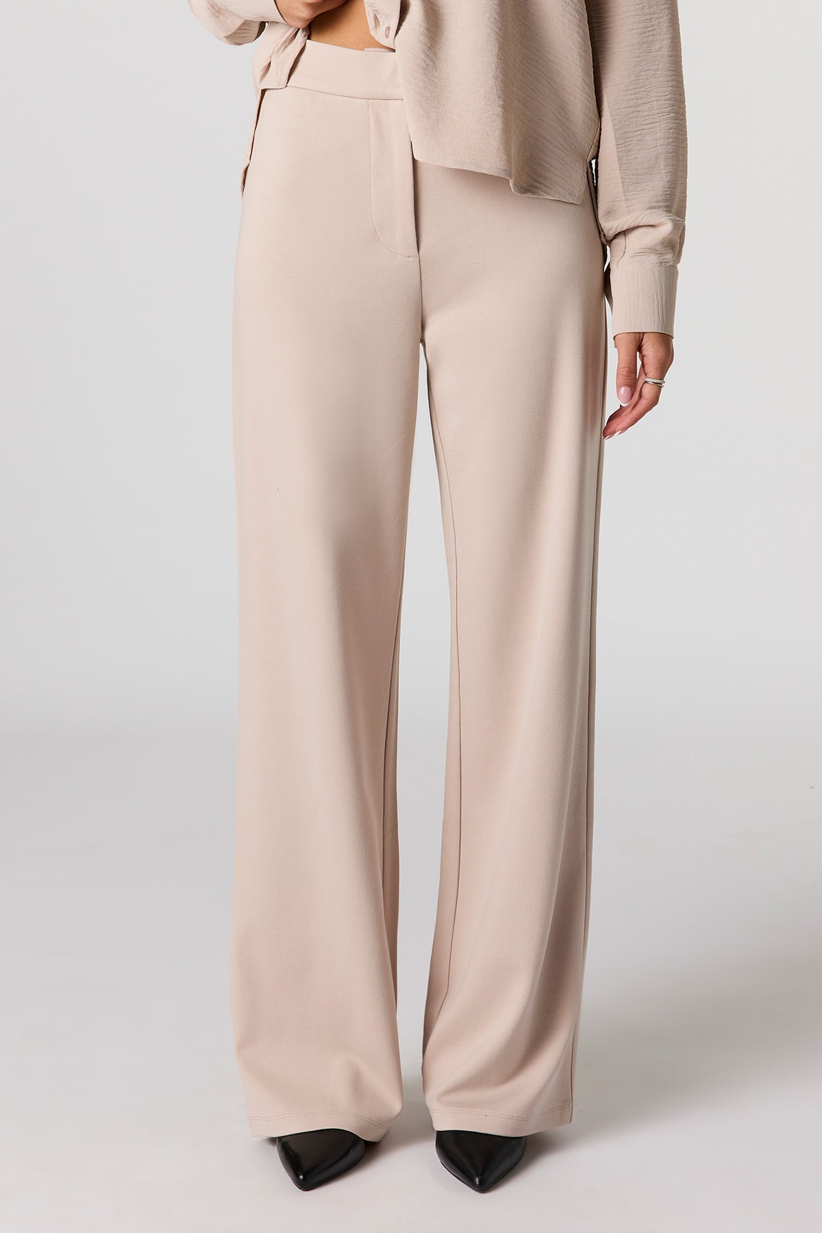Alt View 2. Wide Leg Dress Pant - Tan