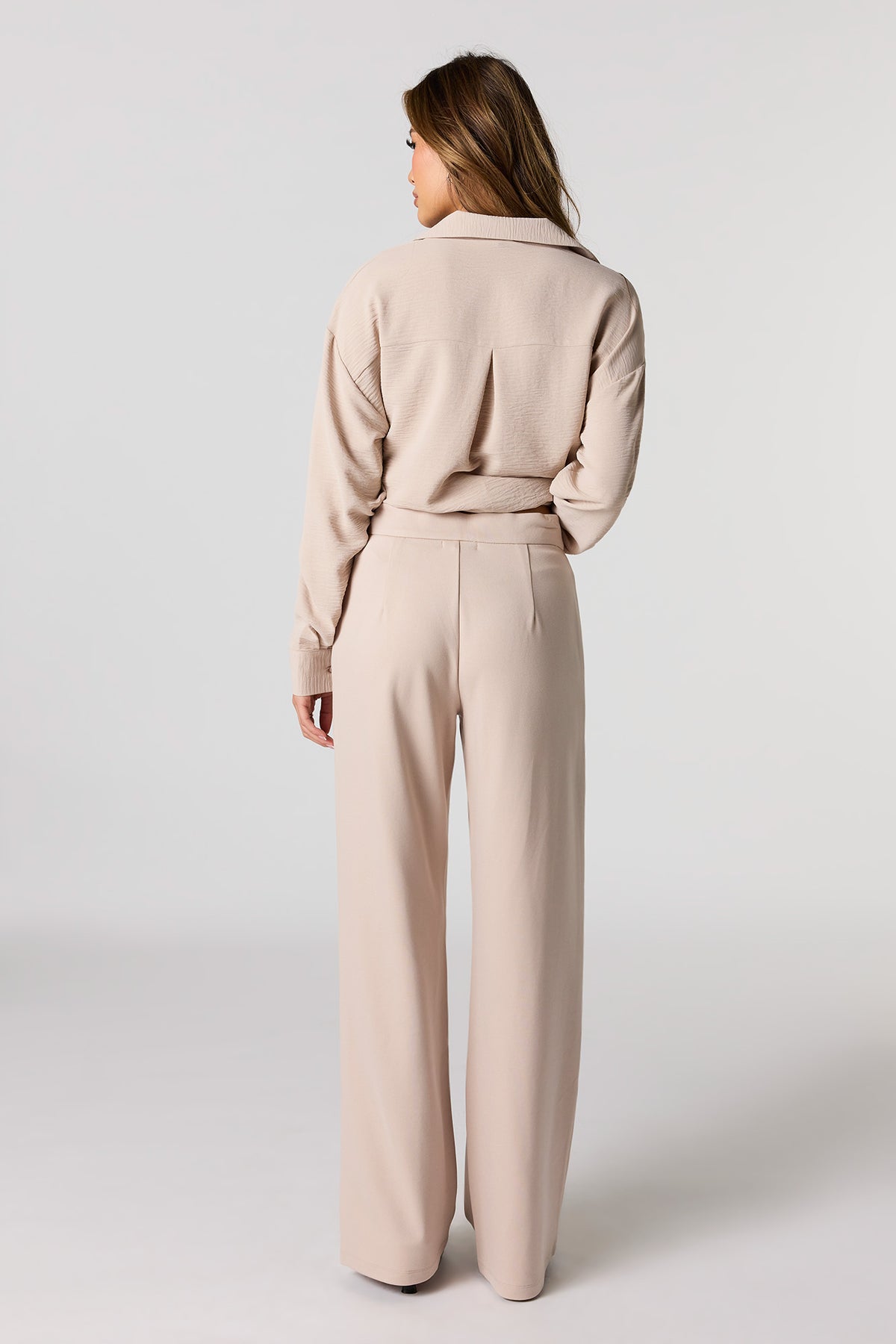 Alt View 3. Wide Leg Dress Pant - Tan