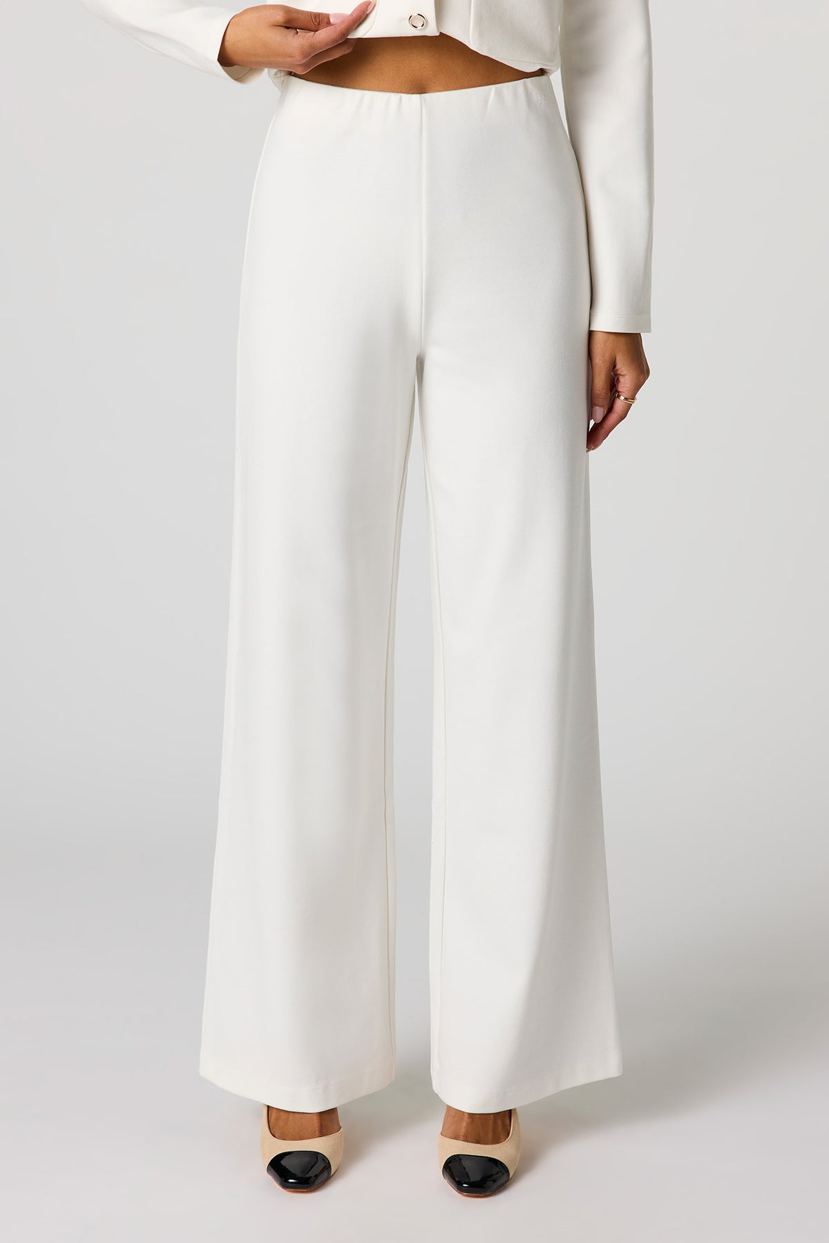 white pants dress Wide Leg Dress Pant – Urban Planet