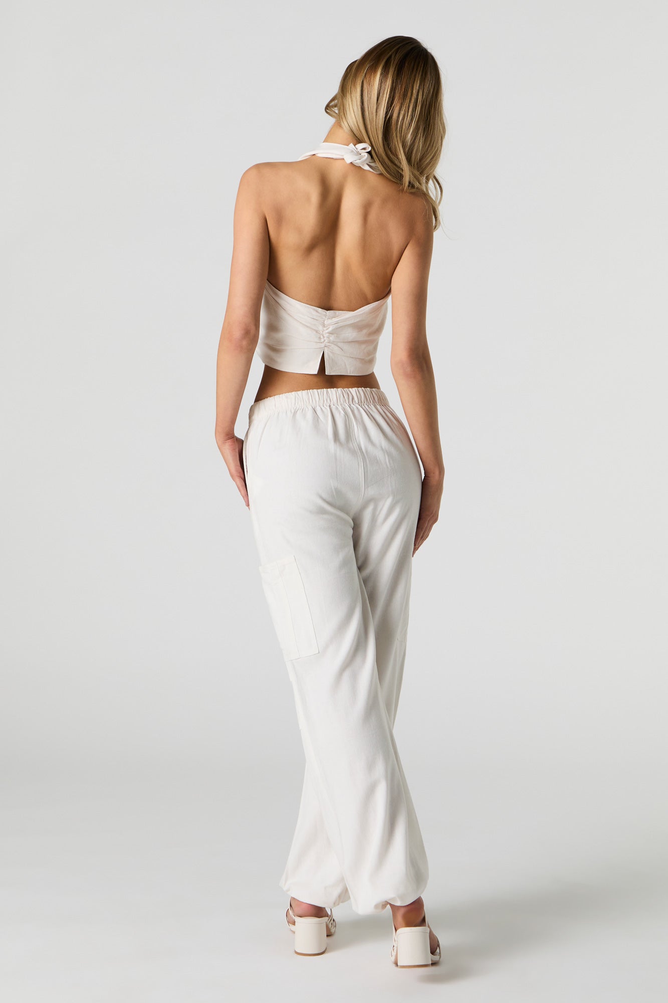 Linen-Blend Cuffed Cargo Pant – Urban Planet