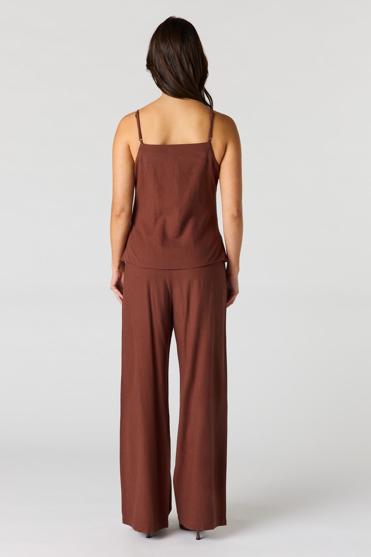 Vue alternative 3. Pantalon habillé en mélange de lin à jambe large