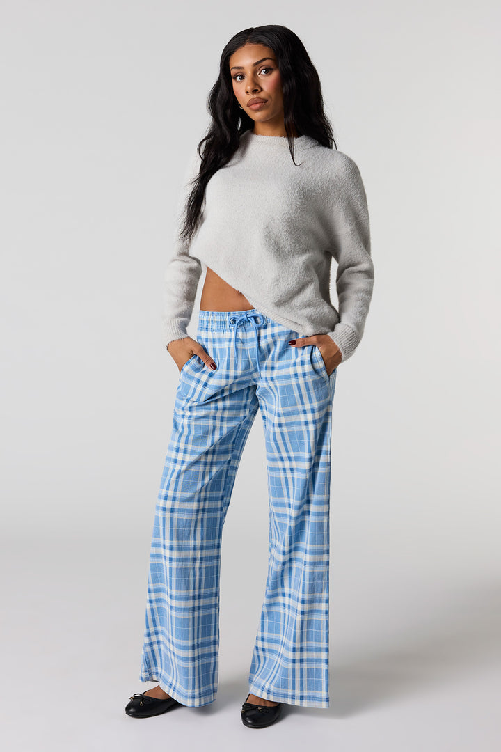 Plaid Print Flare Pant