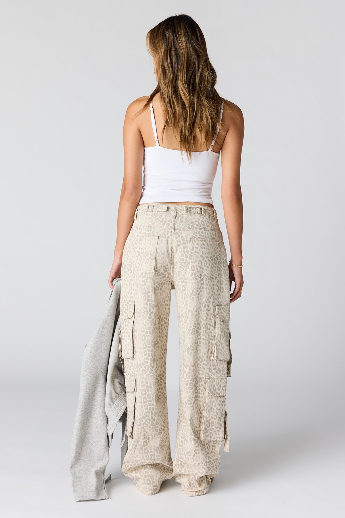 Alt View 2. Multi Pocket Cargo Pant - Leopard