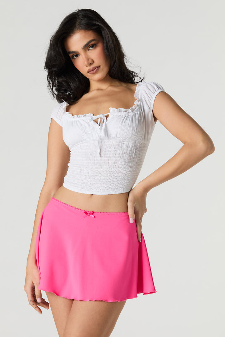 Ruffle Trim Mini Skort