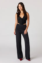 Pantalon profilé à jambe large