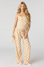 Ensemble pyjama doux avec débardeur, pantalon et bandeau