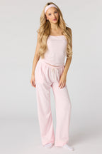 Ensemble pyjama doux avec débardeur, pantalon et bandeau