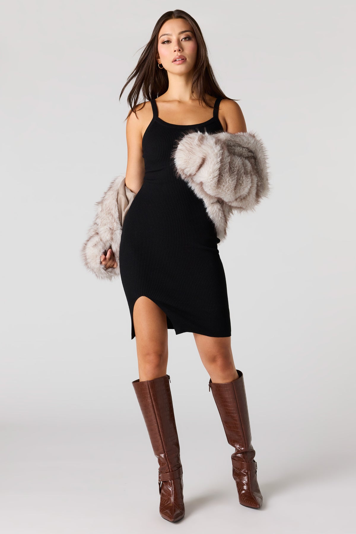 Ribbed Knit Bodycon Mini Dress Urban Planet Ribbed Knit Bodycon Mini Dress Urban Planet