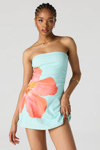 Minirobe tubulaire fleurie