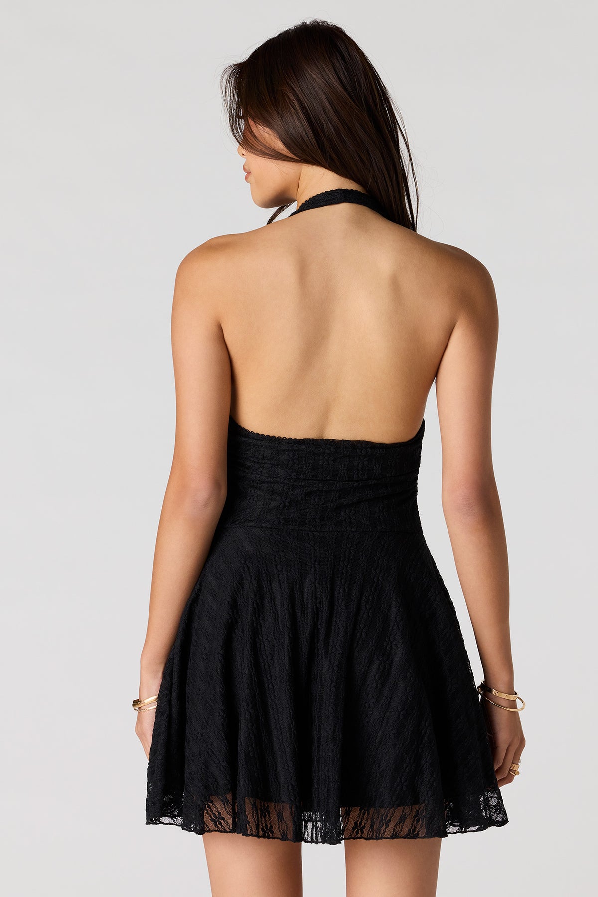 Lace Mini Halter Dress  Urban Planet