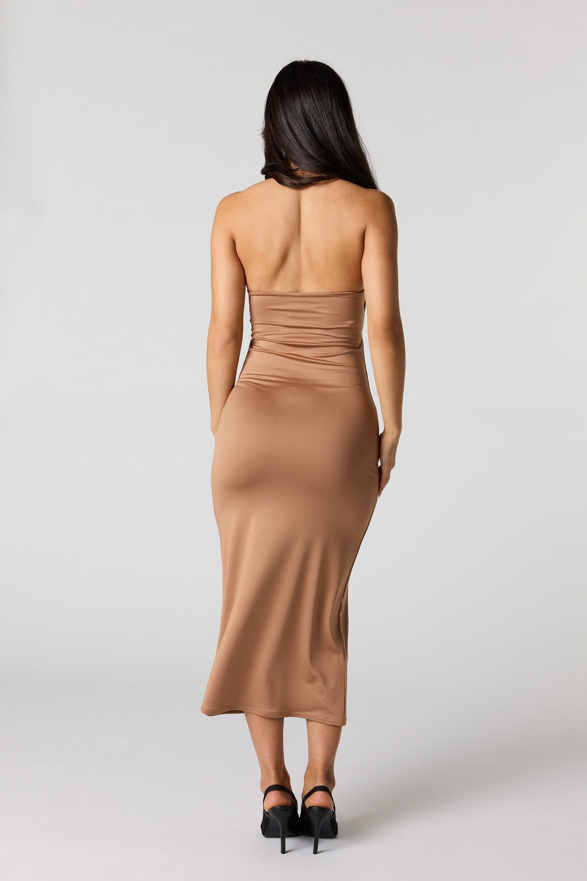 Vue alternative 11. Robe midi bain-de-soleil profilée avec anneau en O métallisé