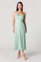 Crepe V-Neck Maxi Dress