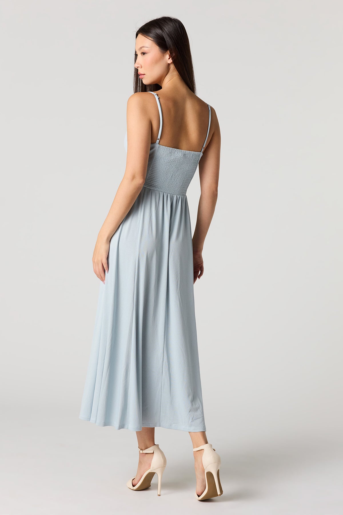 Alt View 3. Crepe V-Neck Maxi Dress - Light Blue