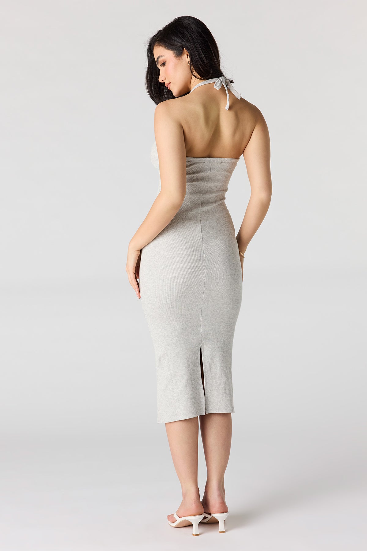 Ribbed Bodycon Halter Dress  Urban Planet