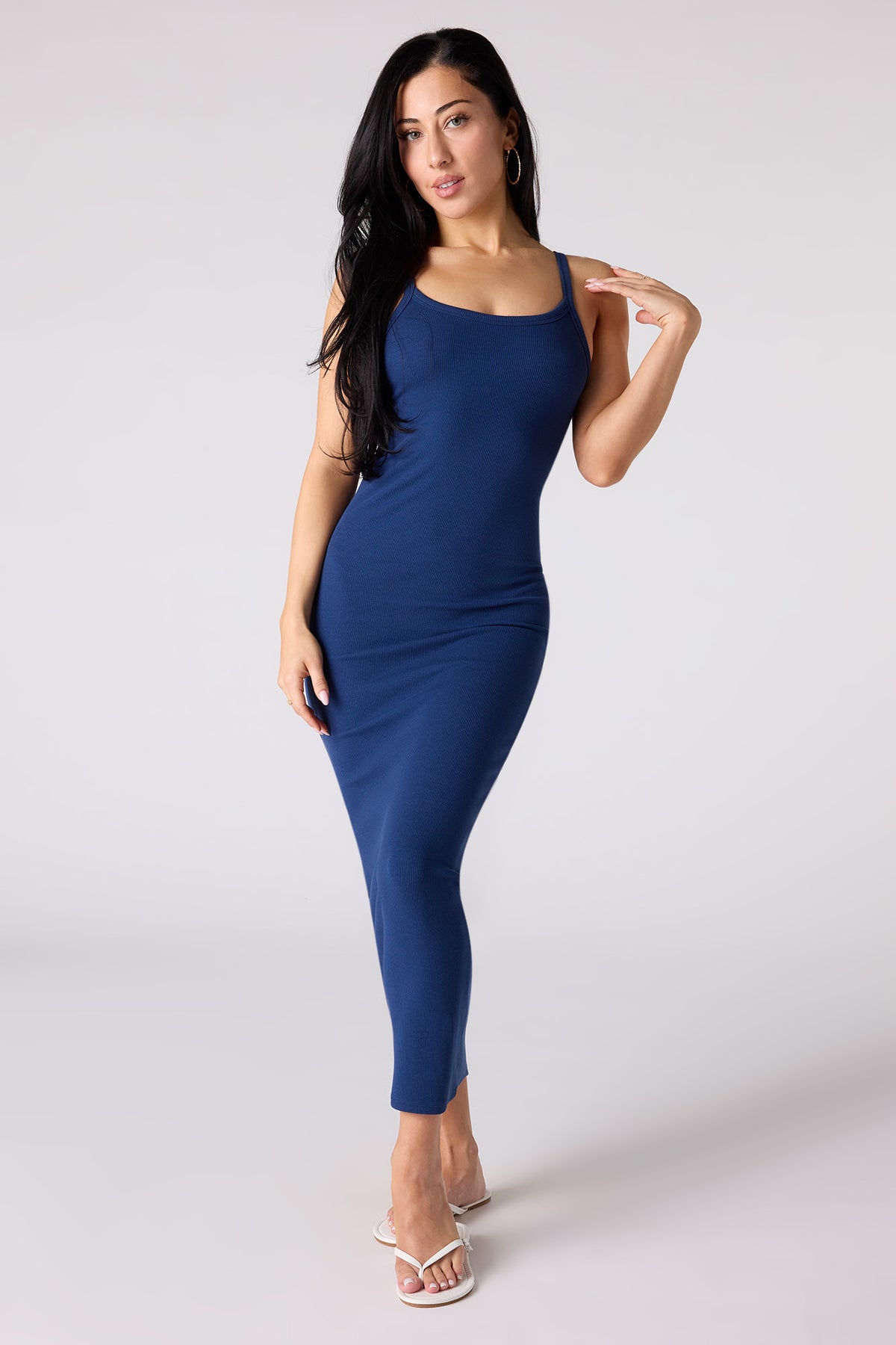 Robe midi côtelée Bodycon – Urban Planet