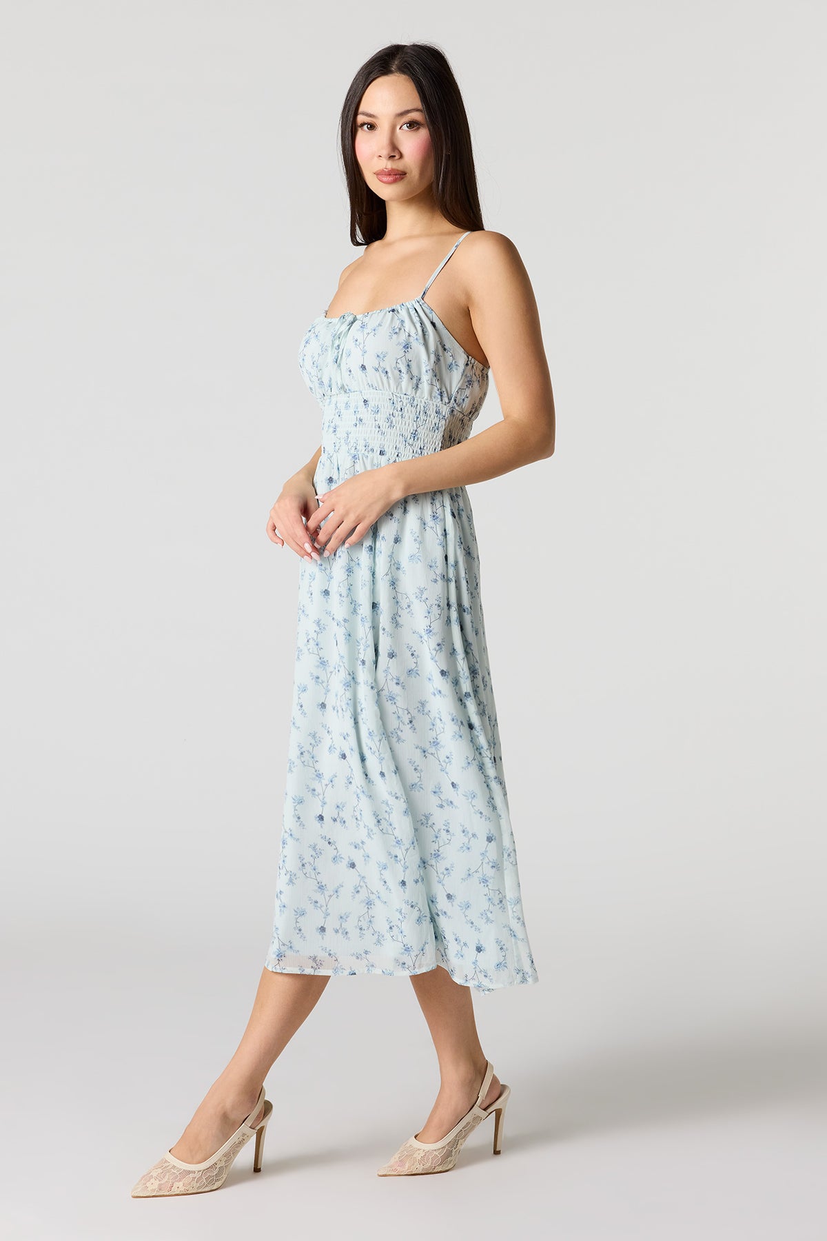 Vue alternative 2. Robe midi en chiffon